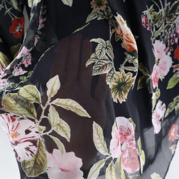 Tempo Paris Sheer Blouse Womens M Black Witchy Romantic Dark Feminine Gypsy Boho - Picture 7 of 9